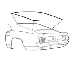 71-73 Rear Window Weatherstrip, FB, USA