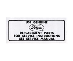 65-73 65-73 Luchtfilterhuis Sticker FoMoCo Service
