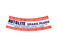 65-67 V8 Autolite luchtfiltersticker