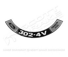 70-71 302-4V Premium fuel airfilterdecal