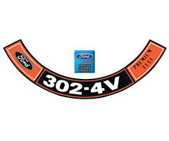 70-71 302-4V Premium Fuel Luchtfiltersticker