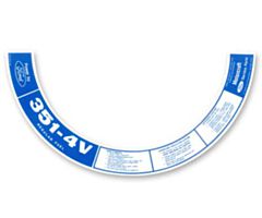 72-73 351-4V Regular fuel airfilterdecal
