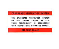 64-66 Crank Case Ventilation Sticker
