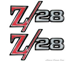 69-69 EMBLEM Z/28 FENDER EMBLEM  PAIR 69