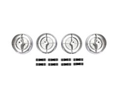 64-65 Airco Uitblaas Mond Set, Voorkant, Chrome