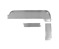 67-68 Dashboard Panelen, 3-delig, Deluxe, met Alum. Inleg
