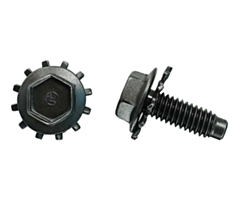 65-67 Fender & Body Bolt, 5/16-18x15/16, HTS, Black, Star Washer