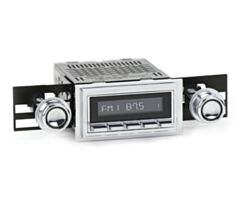 RetroSound Radio voor 67-73 Ford Mustang, Chrome met Chrome Drukknoppen