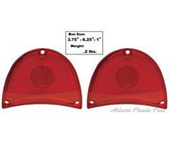 57-57 TAIL LAMP LENS RED 57 PAIR