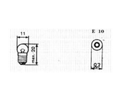 Lamp 6V, 5W, Schroefdraad Aansluiting