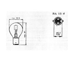 Lamp 6V, 25/25W, Dubbelpolig Bajo, BA15d