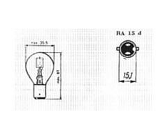 Lamp 6V, 50/50W, Dubbelpolig Bajo, BA15d