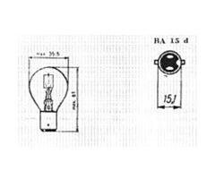 Lamp 12V, 20/5W, Duplo Bajonet, BAY15d