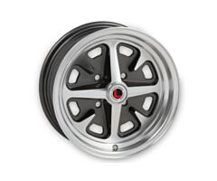 63-73 Ford 15x6 Magnum 400, 4x4.5inch, Mat Zwart