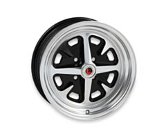 63-73 Ford 15x6 Magnum 400, 4x4.5inch, Glimmend Zwart