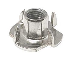 T Nut, 5/16-18, Spiked Flange, Zinc