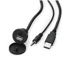 USB- Aux IN Port, Black