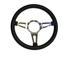 65-73 Corso Feroce Shelby Style Steering Wheel, Black Leather, 14" - 9-Hole
