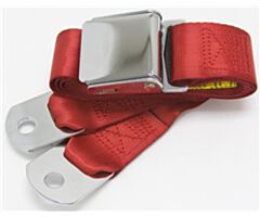 Seat Belt with Aviation Style Buckle, 75inch, Bright Red