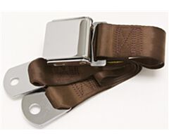 Seat Belt with Aviation Style Buckle, 60inch, Brown