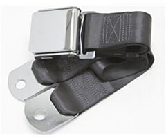 Seat Belt with Aviation Style Buckle, 60inch, Charcoal