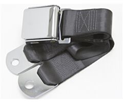 Seat Belt with Aviation Style Buckle, 75inch, Charcoal