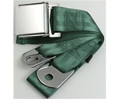 Seat Belt with Aviation Style Buckle, 60inch, Dark Green