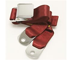 Seat Belt with Aviation Style Buckle, 75inch, Dark Red