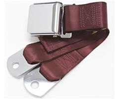 Seat Belt with Aviation Style Buckle, 75inch, Maroon