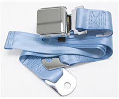 Seat Belt with Aviation Style Buckle, 75inch, Powder Blue