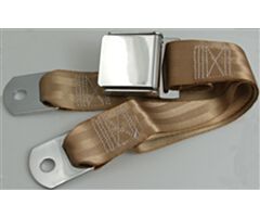 Seat Belt with Aviation Style Buckle, 75inch, Tan