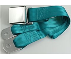Seat Belt with Aviation Style Buckle, 60inch, Turqoise