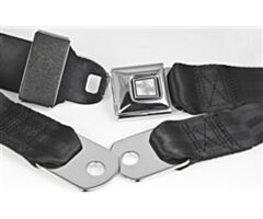 Seat Belt with Push Button Buckle, 75inch, Black