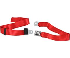 Seat Belt with Push Button Buckle, 75inch, Bright Red