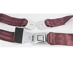 Seat Belt with Push Button Buckle, 75inch, Burgundy