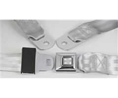 Seat Belt with Push Button Buckle, 75inch, Gray