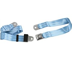 Seat Belt with Push Button Buckle, 75inch, Light Blue