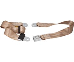 Seat Belt with Push Button Buckle, 75inch, Tan