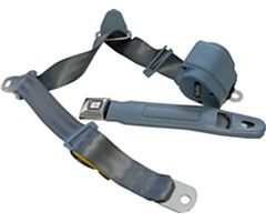 Seat Belt, 3-point, with Push Button Buckle, Retractable, for Bucket Seat, Blue