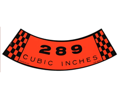65-67 65-73 Luchtfilterhuis Sticker 289 CID