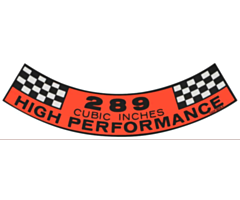 65-67 289 HiPo luchtfiltersticker