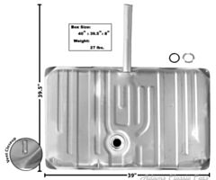 71-72 GAS TANK 1971-2 W/15 FILL NECK