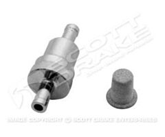 65-73 Fuel Filter (3/8" In/Out Chrome)