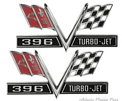 65-67 EMBLEM 65-67 FENDER X FLAG PAIR