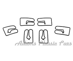 62-64 MOLDING ROCKER CLIPS 62-64 SET OF 6