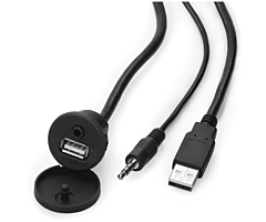 USB- Aux-In Poort, Zwart