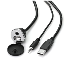 USB- Aux-In Poort, Chrome