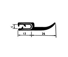 Klemprofiel 20 mm flap aan bovenkant