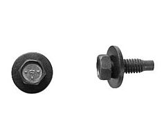 69-73 Fender & Body Bolt, 1/4-20x15/16, FLAG, Black, Disc Washer