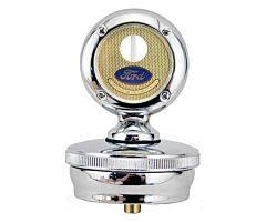 1930-1931 Radiator Cap with Moto-Meter, Plain, Chrome